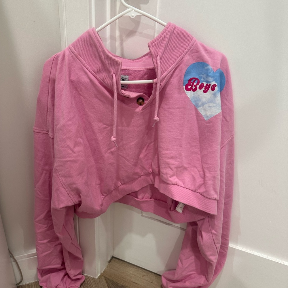 Boys Lie Pink Hoodie with Angel Logo